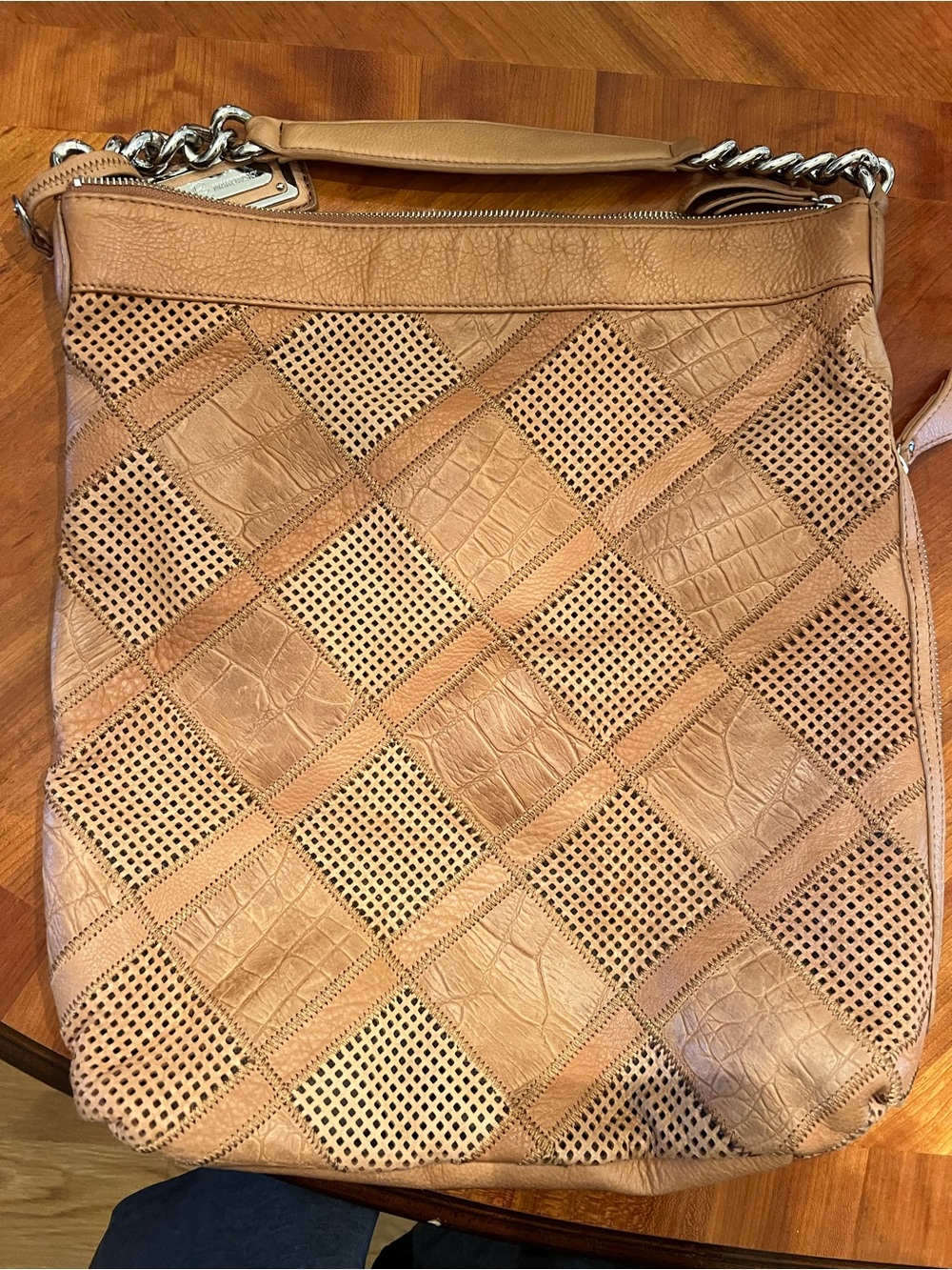 B. MAKOWSKY BOHO Soft Leather Patchwork Shoulder Bag - great condition
